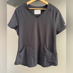 Sketchers V-neck 3 Pocket Scrub Top Black Medium